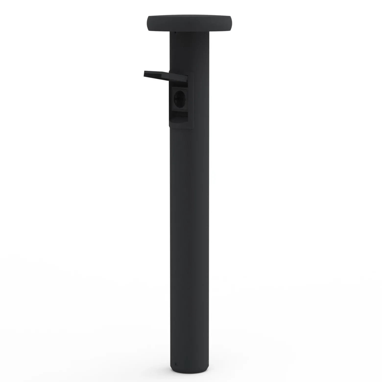 Bolardo luminoso LED CIRC, encendido/apagado, toma de corriente antracita, 82