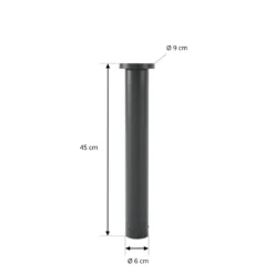 Bolardo luminoso LED Cirel de Lindby, altura 45 cm, negro, IP65