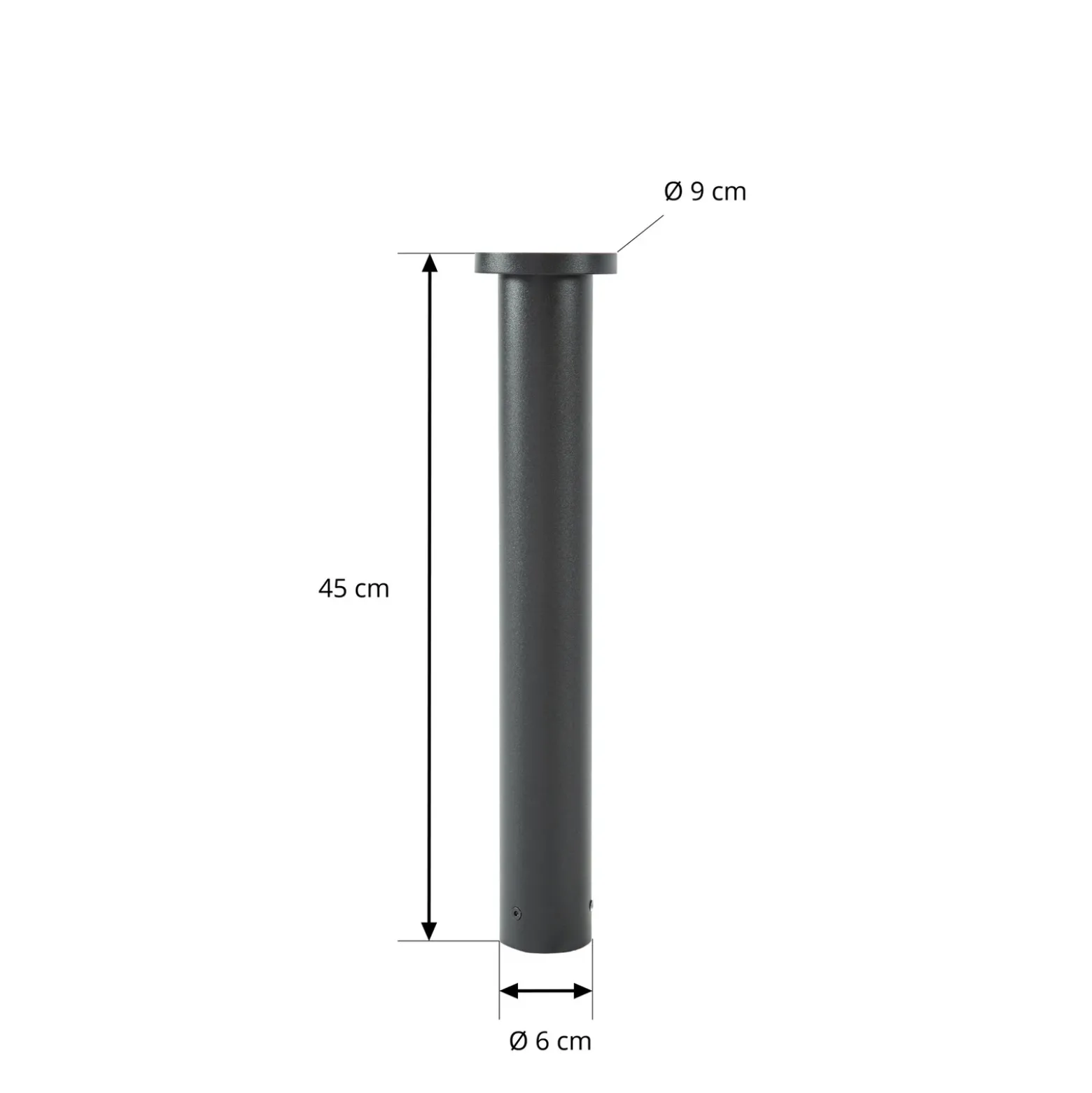 Bolardo luminoso LED Cirel de Lindby, altura 45 cm, negro, IP65
