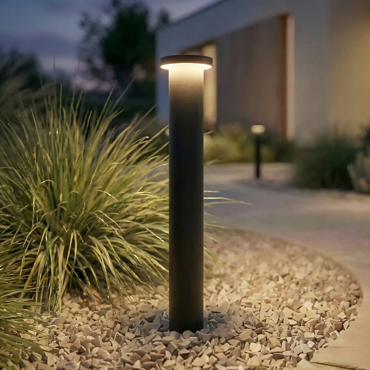 Bolardo luminoso LED Cirel de Lindby, altura 45 cm, negro, IP65
