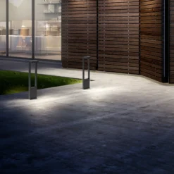 Bolardo luminoso LED CMD 9050, altura 65 cm, antracita, metal, IP65