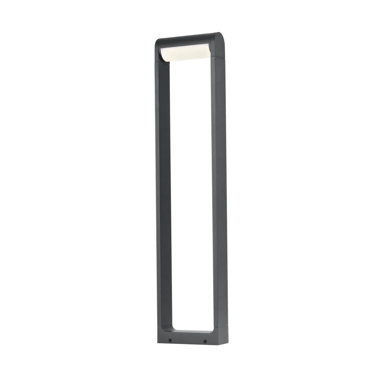 Bolardo luminoso LED CMD 9051, altura 80 cm, antracita, IP65, metal