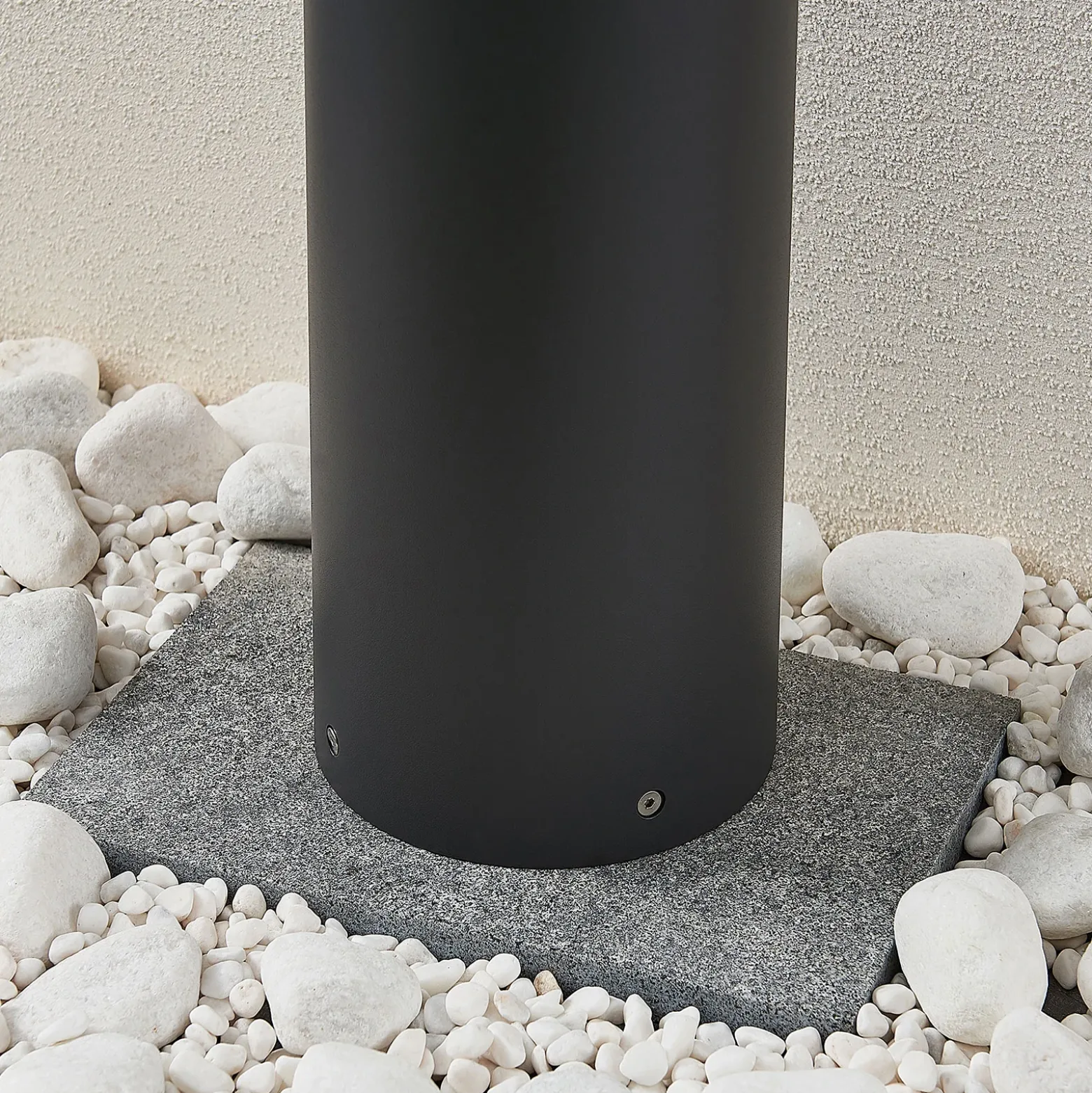 Bolardo luminoso LED Darja de Lucande, antracita, metal, 100 cm, IP54