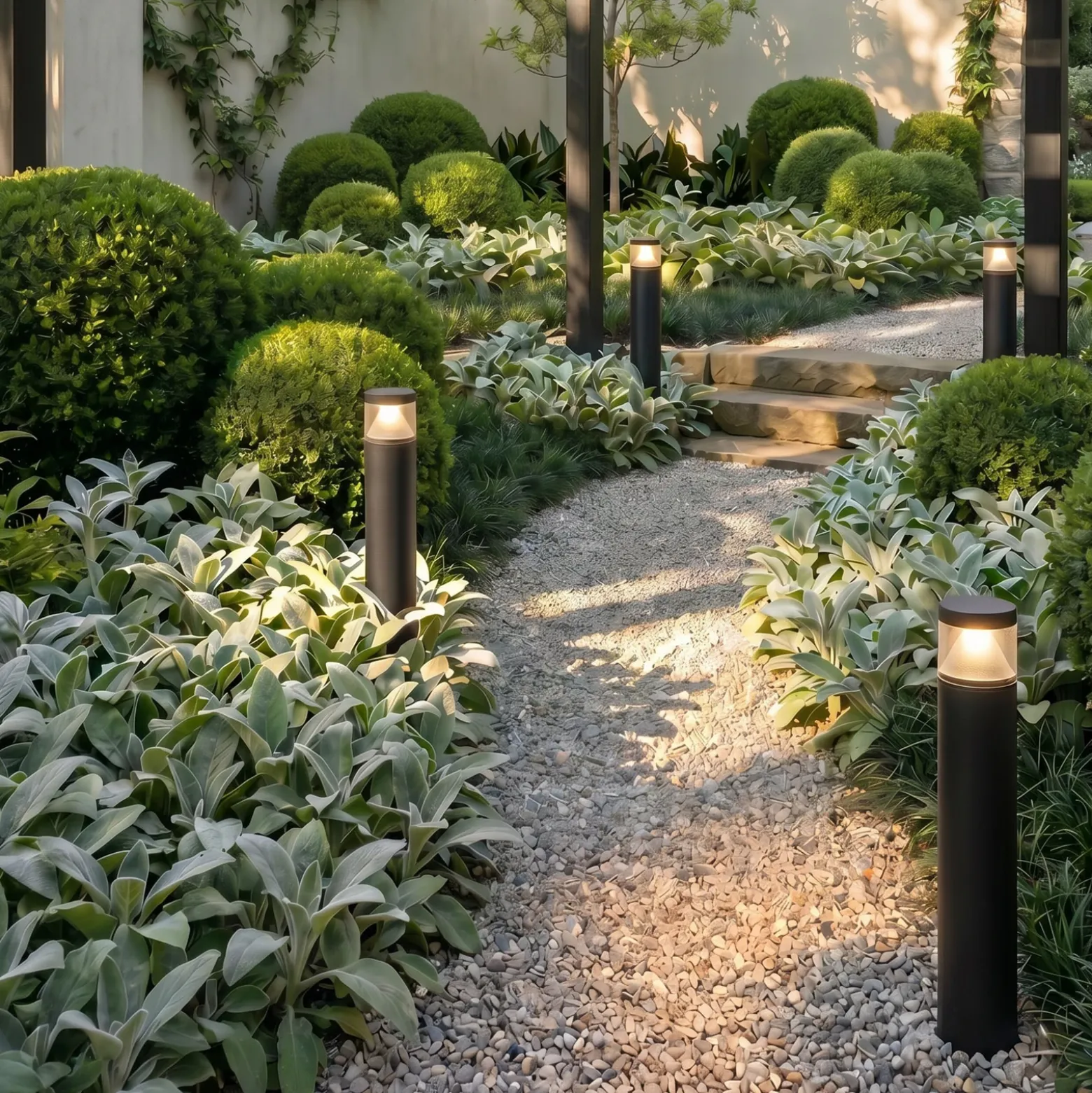 Bolardo luminoso LED Darja de Lucande, antracita, metal, 100 cm, IP54