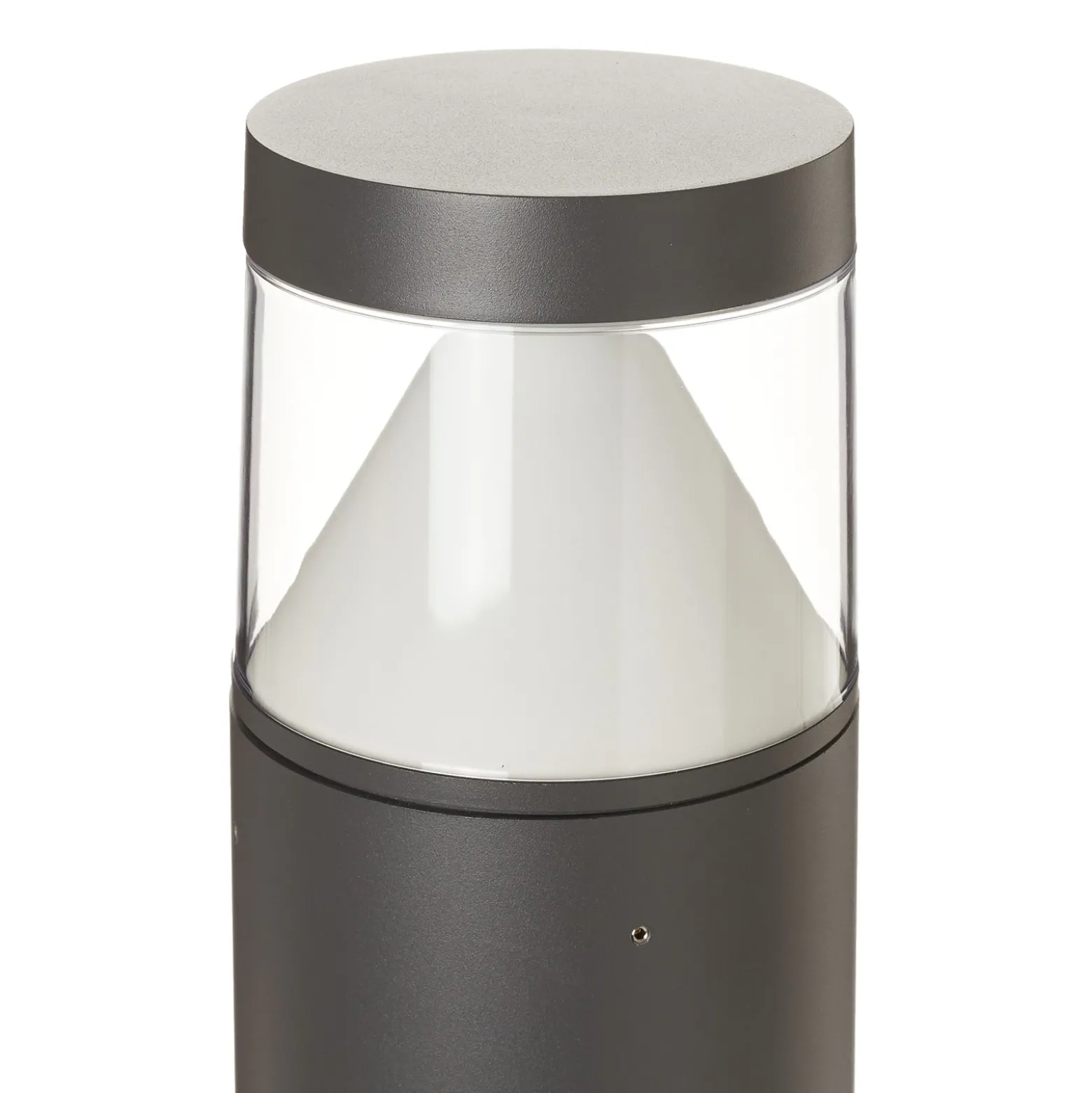 Bolardo luminoso LED Darja de Lucande, antracita, metal, 100 cm, IP54