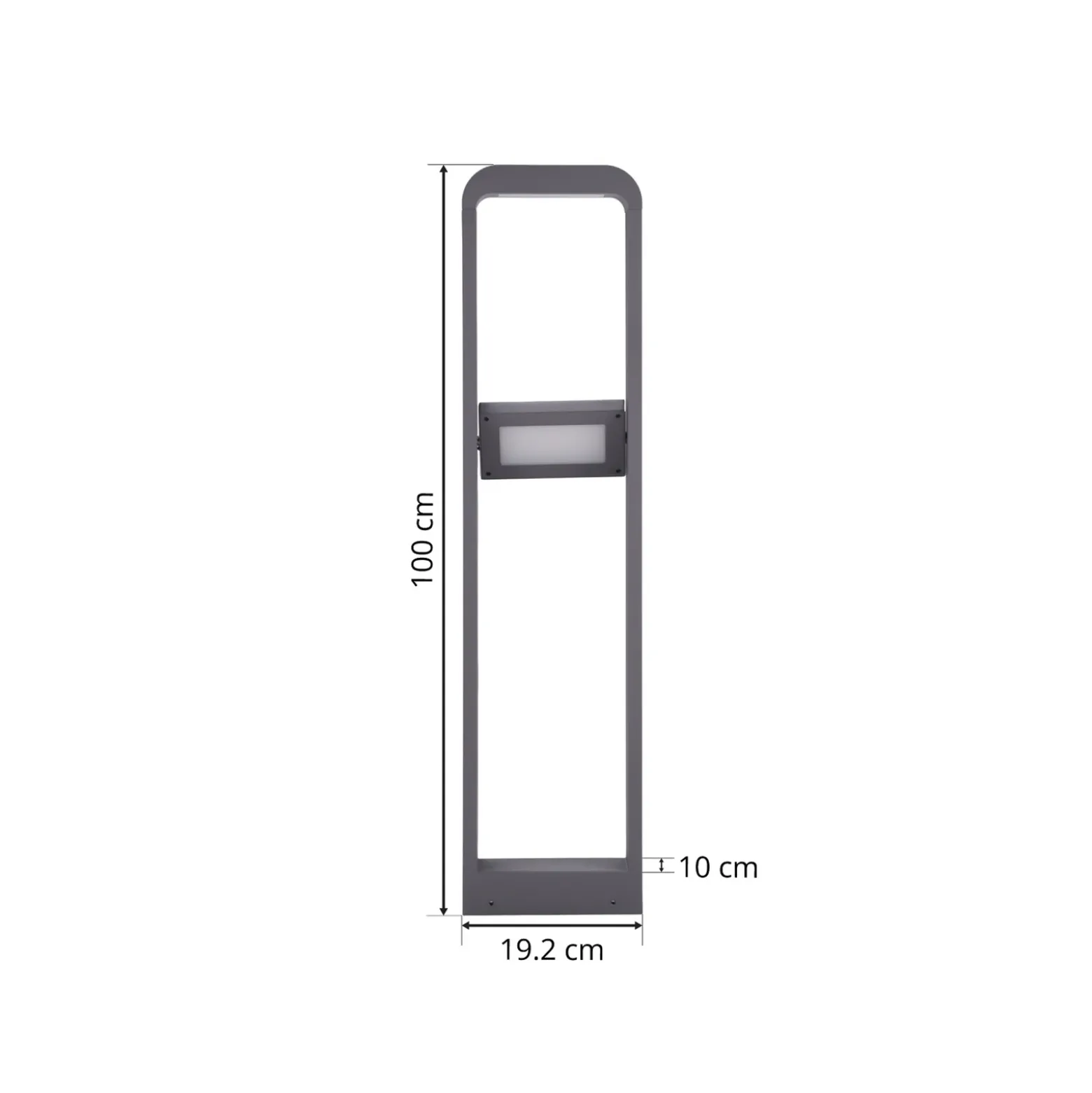 Bolardo luminoso LED Darko de Lindby, 100 cm, gris, metal, IP54