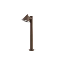 Bolardo luminoso LED de exterior Lindby Soran, marrón, 60 cm, metal, IP44