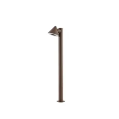 Bolardo luminoso LED de exterior Lindby Soran, marrón, 100 cm, metal, IP44