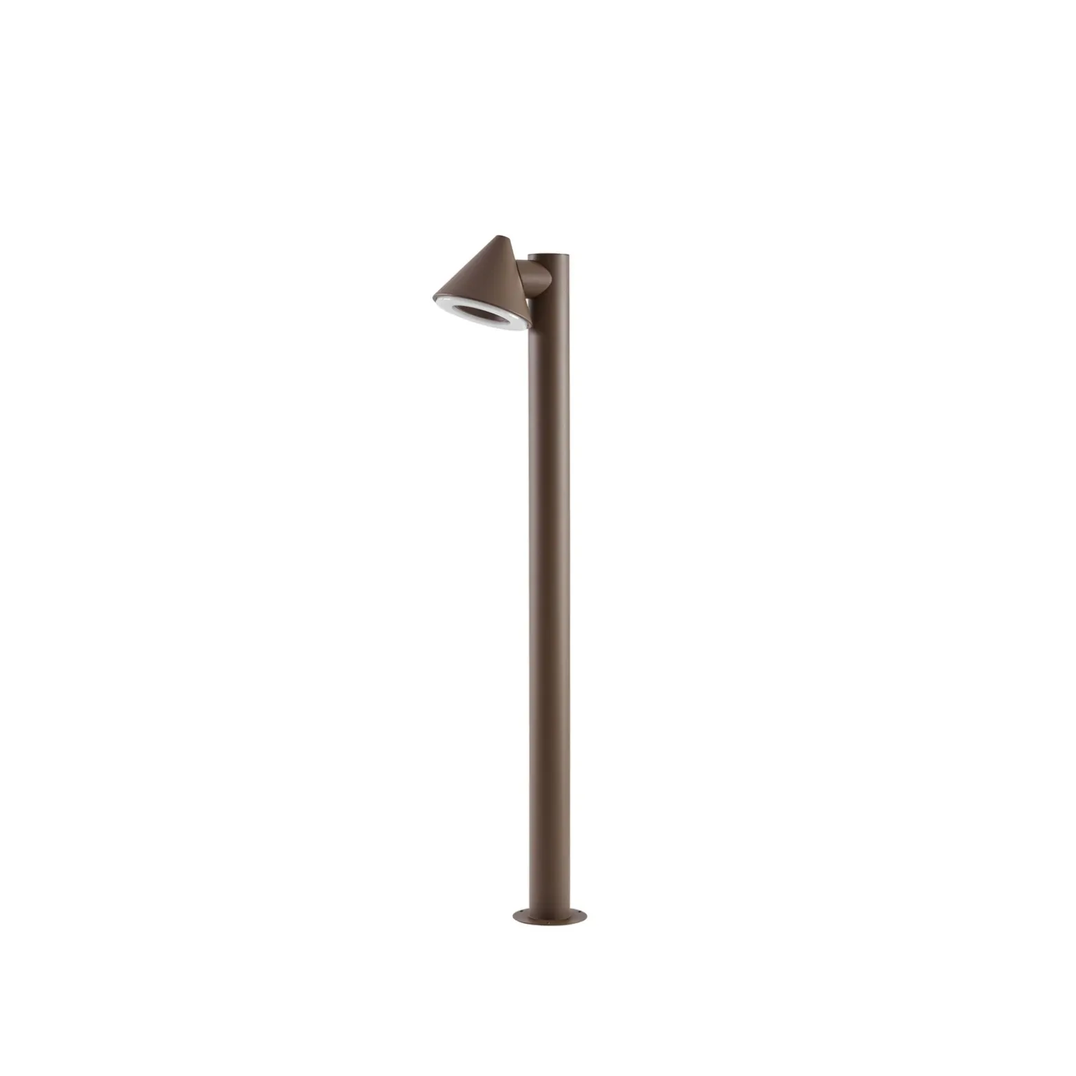 Bolardo luminoso LED de exterior Lindby Soran, marrón, 100 cm, metal, IP44