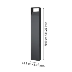 Bolardo luminoso LED Doninni 1 antracita alto 80cm