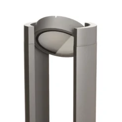 Bolardo luminoso LED Dylen de Lucande, gris, metal, 80 cm, IP65