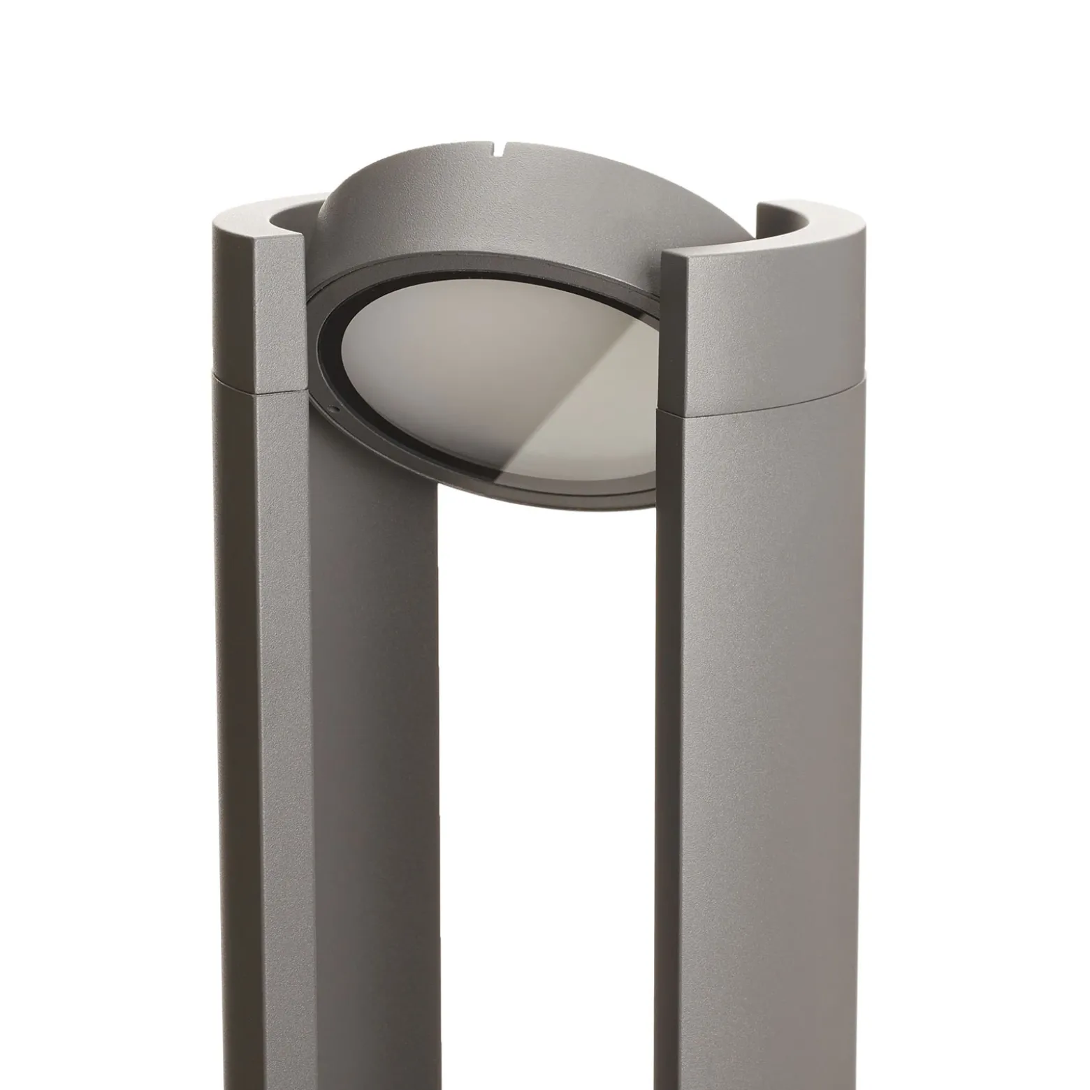 Bolardo luminoso LED Dylen de Lucande, gris, metal, 80 cm, IP65