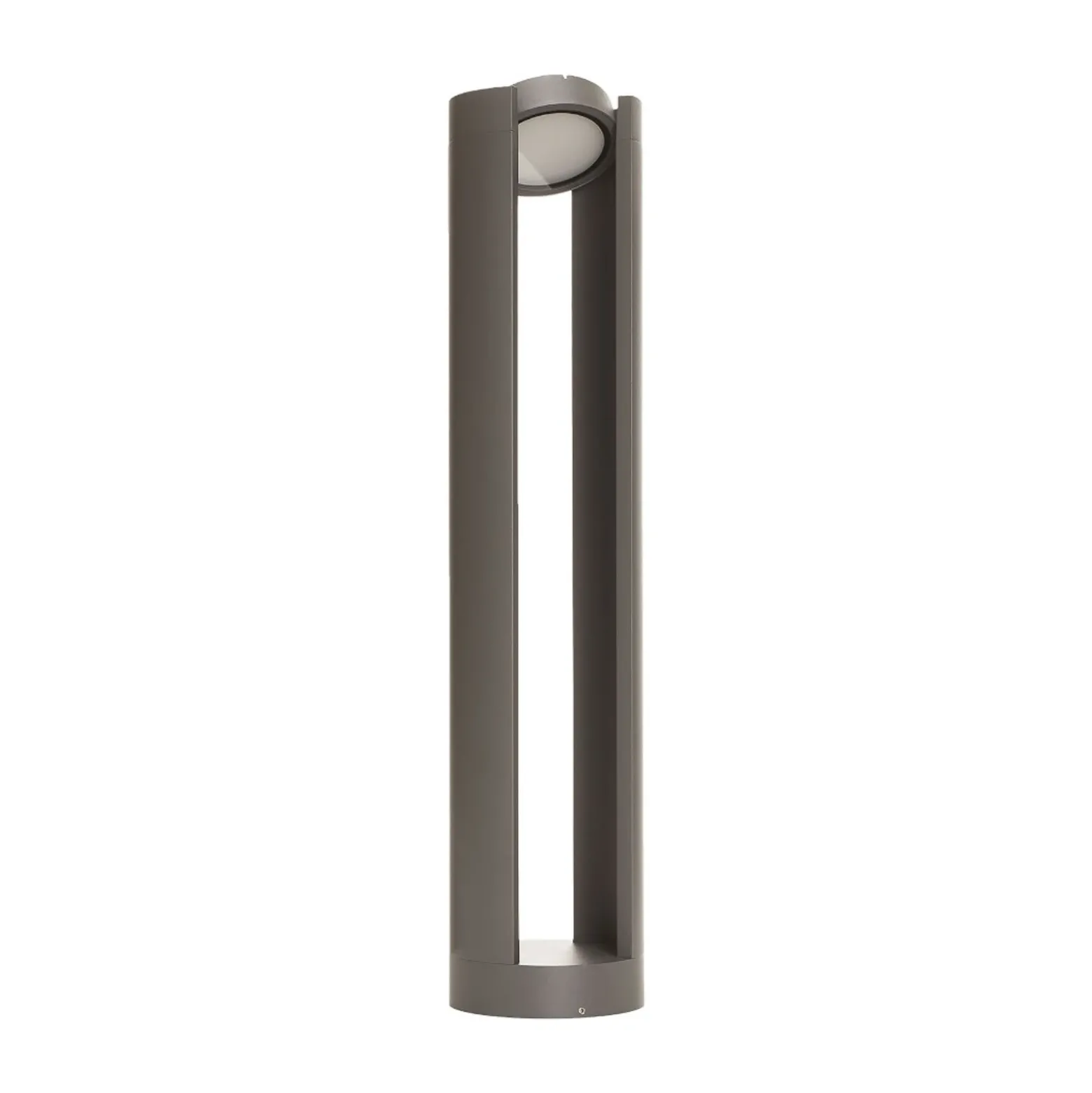 Bolardo luminoso LED Dylen de Lucande, gris, metal, 80 cm, IP65
