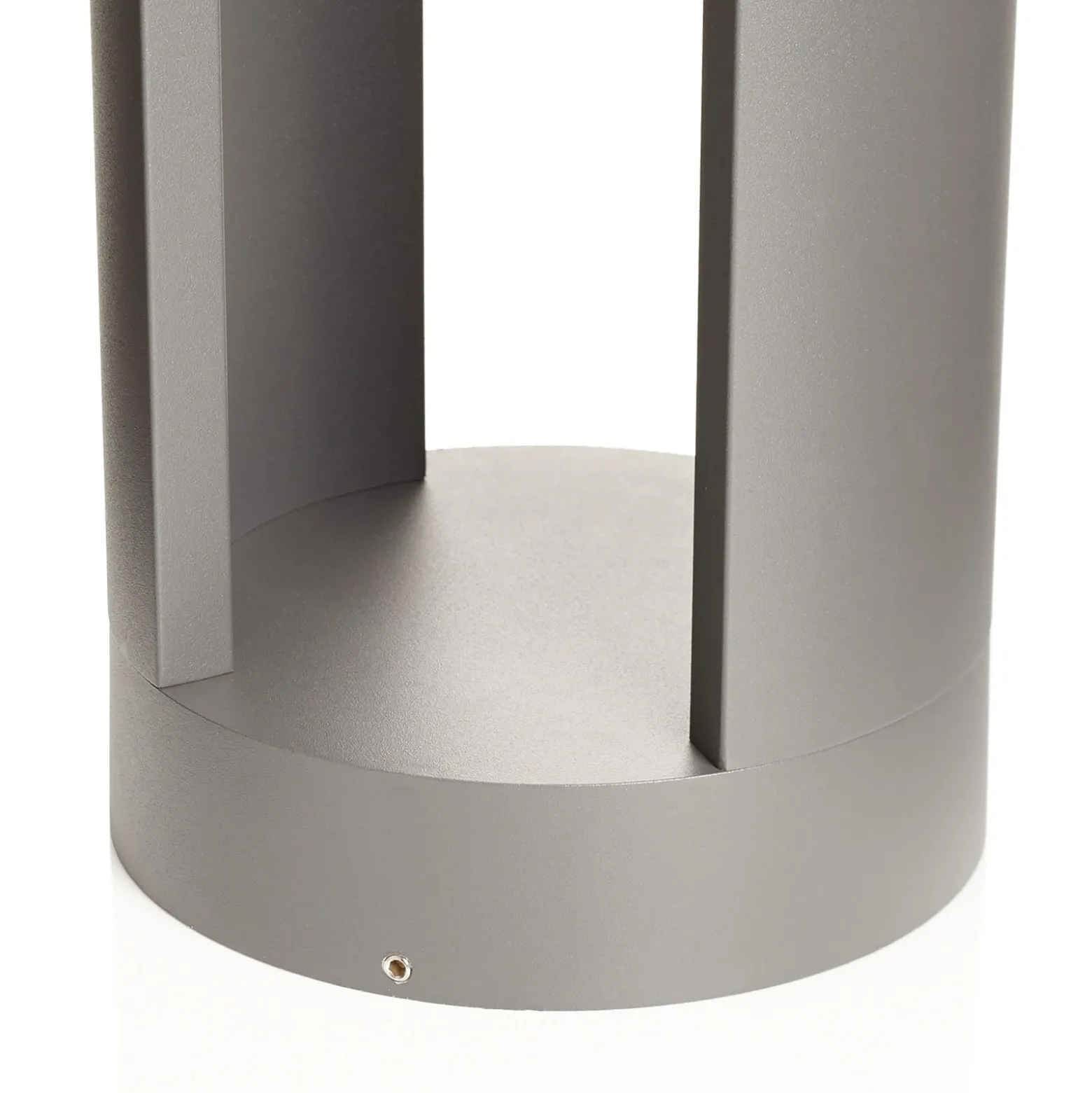 Bolardo luminoso LED Dylen de Lucande, gris, metal, 80 cm, IP65