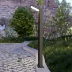 Bolardo luminoso LED EGLO GROTTAZZOLINA, negro, altura 80 cm, IP65