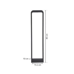 Bolardo luminoso LED Emima de Lindby, 80 cm, antracita, aluminio