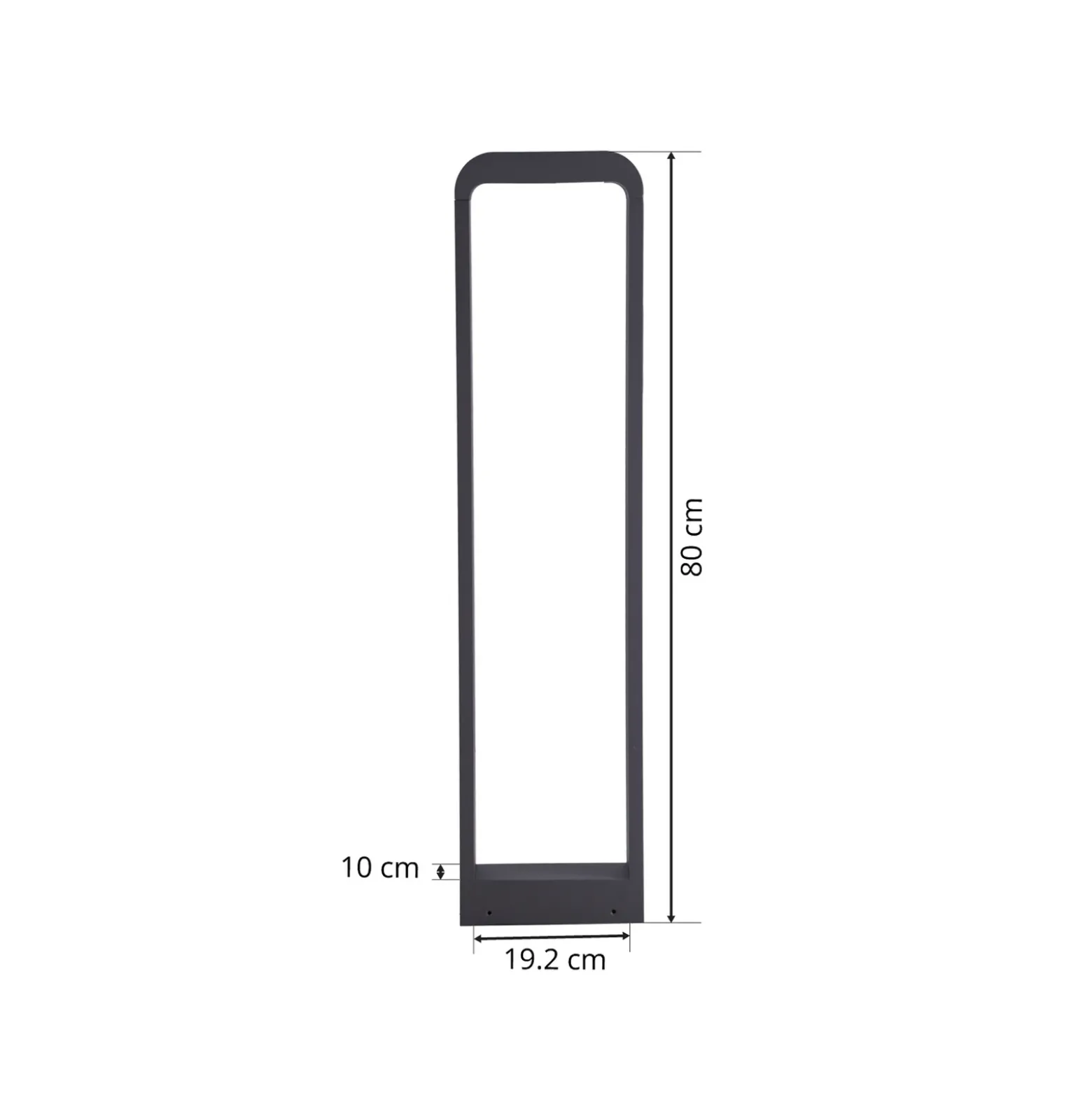 Bolardo luminoso LED Emima de Lindby, 80 cm, antracita, aluminio