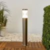 Bolardo luminoso LED Fabrizio de Lindby, altura 56 cm, acero inoxidable