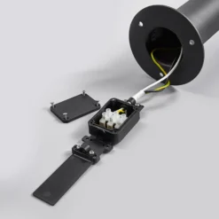 Bolardo luminoso LED Fenia de Lucande, 60 cm, sensor, IP54, antracita