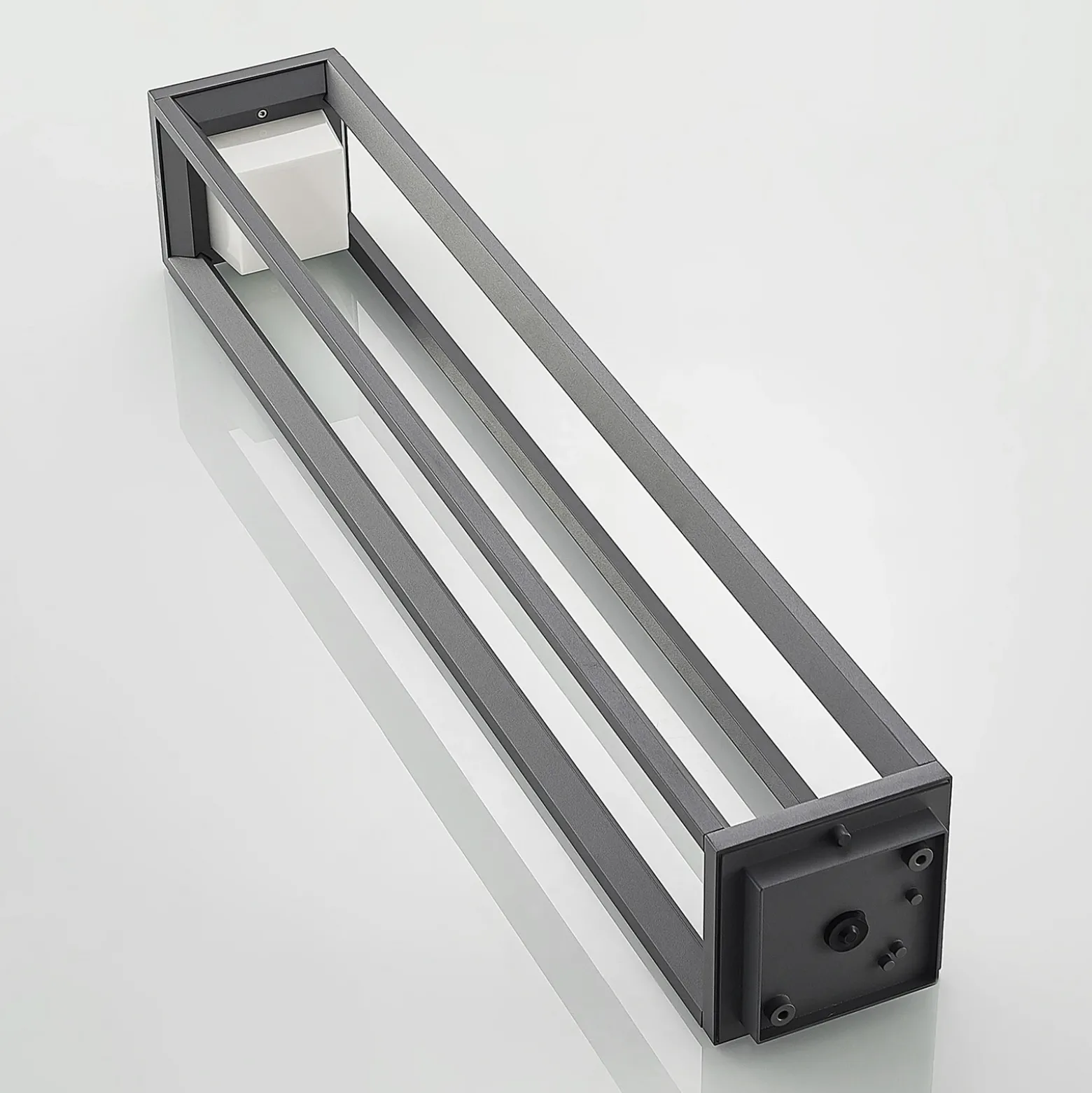 Bolardo luminoso LED Gamion de Prios, 90 cm, antracita, metal, IP54