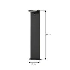 Bolardo luminoso LED Iberion de Arcchio, 90 cm, antracita, sensor