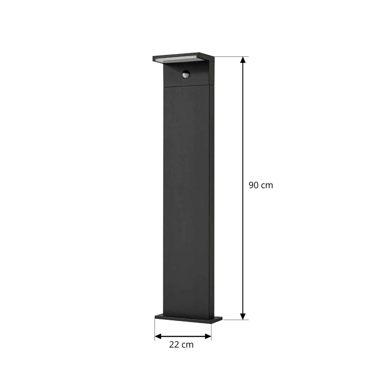 Bolardo luminoso LED Iberion de Arcchio, 90 cm, antracita, sensor
