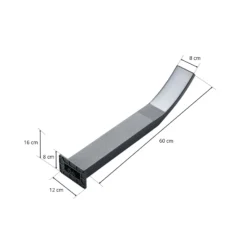 Bolardo luminoso LED Ilvita de Lindby, 60 cm, antracita, metal, IP54