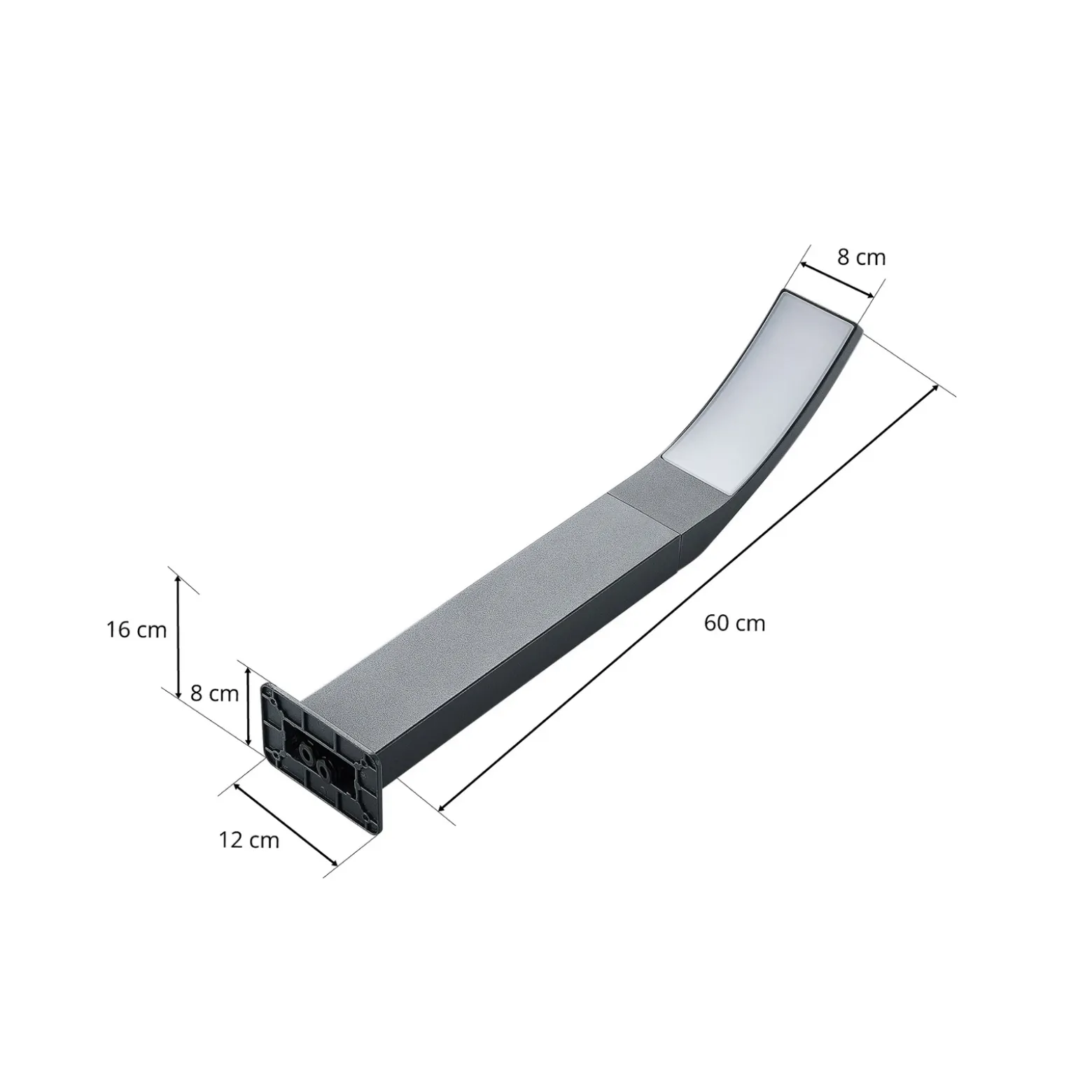 Bolardo luminoso LED Ilvita de Lindby, 60 cm, antracita, metal, IP54