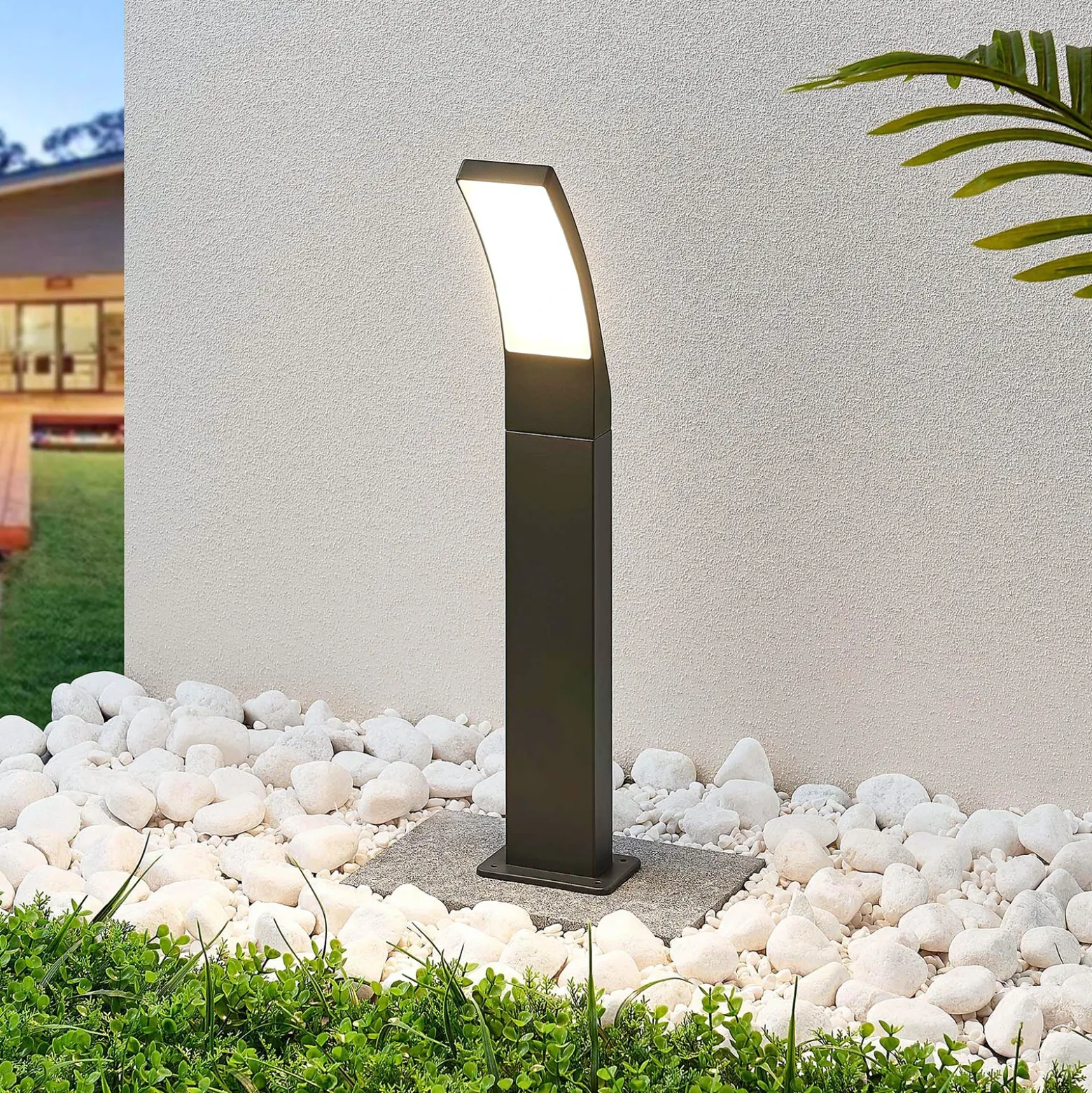 Bolardo luminoso LED Ilvita de Lindby, 60 cm, antracita, metal, IP54