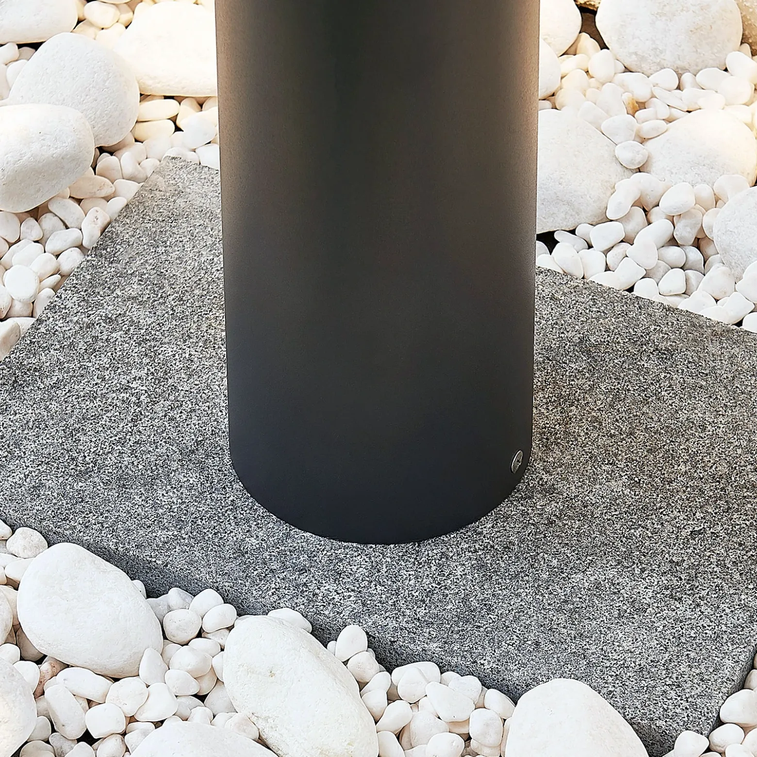 Bolardo luminoso LED Jordis en gris oscuro