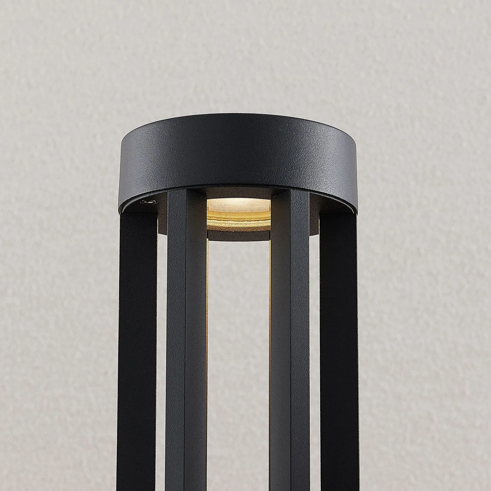 Bolardo luminoso LED Jordis en gris oscuro
