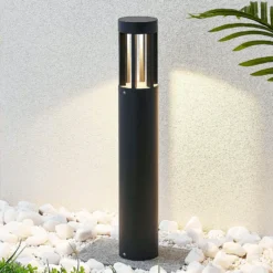 Bolardo luminoso LED Jordis en gris oscuro