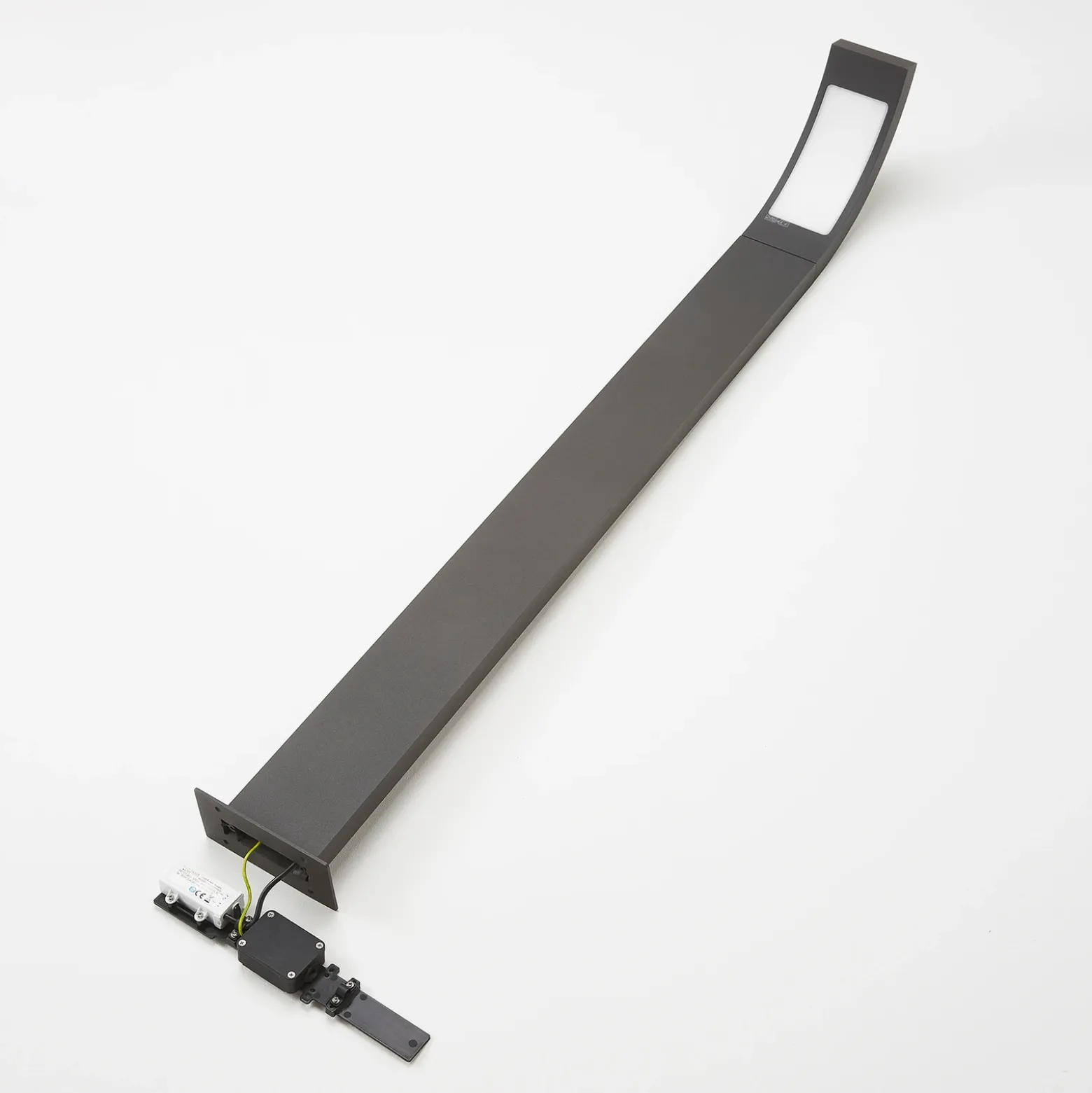 Bolardo luminoso LED Juvia de Lucande, 100 cm, antracita, metal, IP54