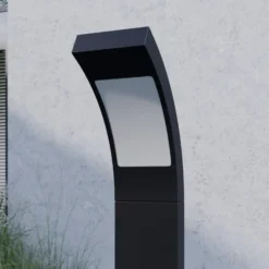 Bolardo luminoso LED Juvia de Lucande, 100 cm, antracita, metal, IP54