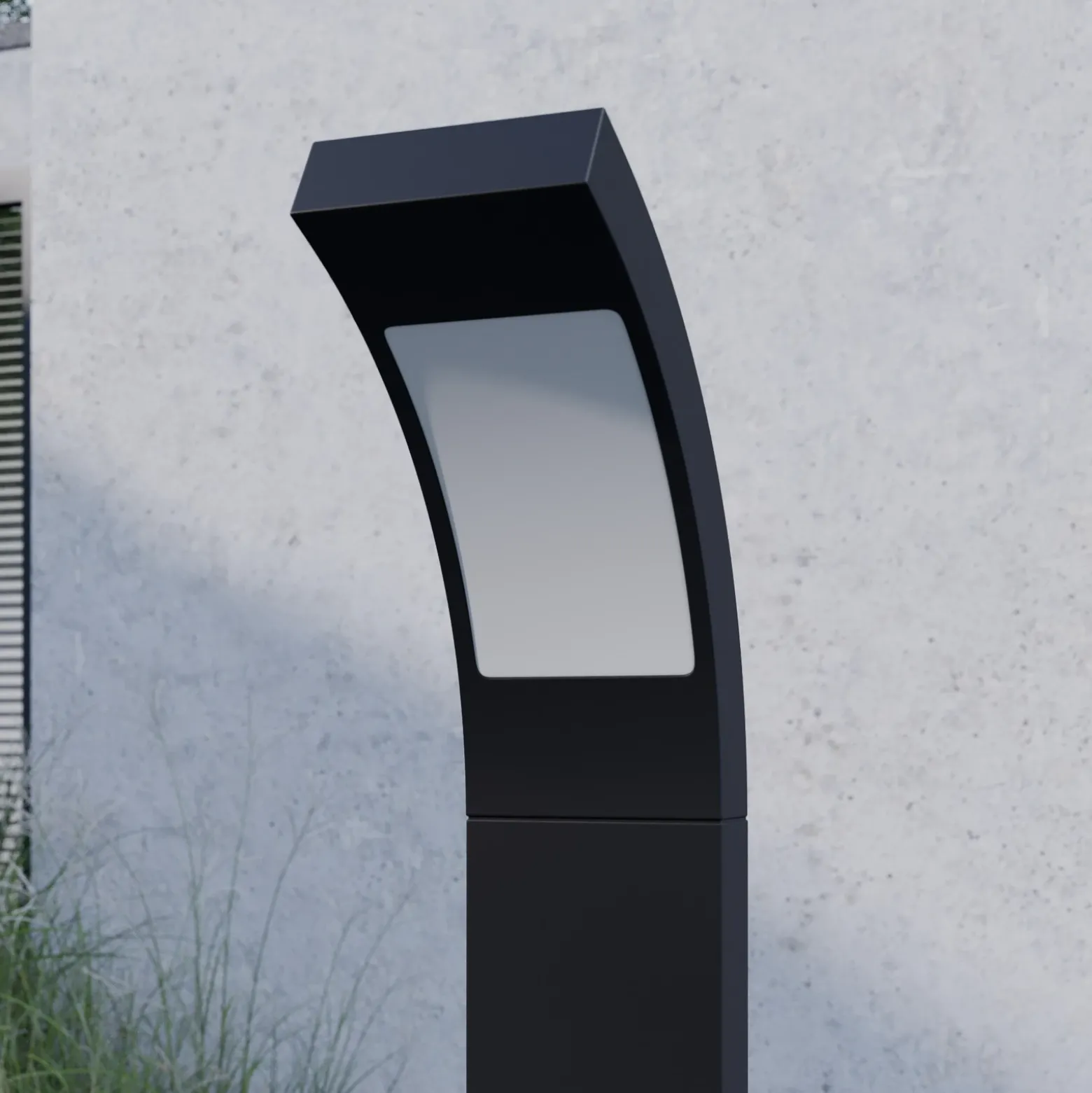Bolardo luminoso LED Juvia de Lucande, 100 cm, antracita, metal, IP54