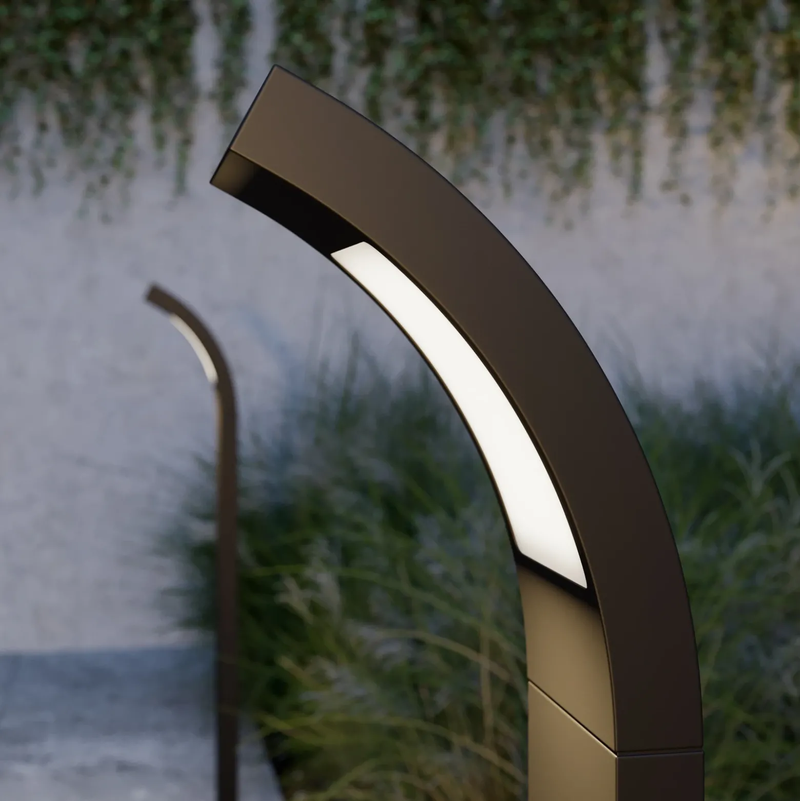 Bolardo luminoso LED Juvia de Lucande, 100 cm, antracita, metal, IP54