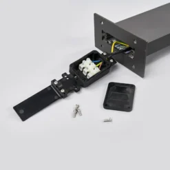Bolardo luminoso LED Juvia de Lucande, 100 cm, detector de movimiento, IP54
