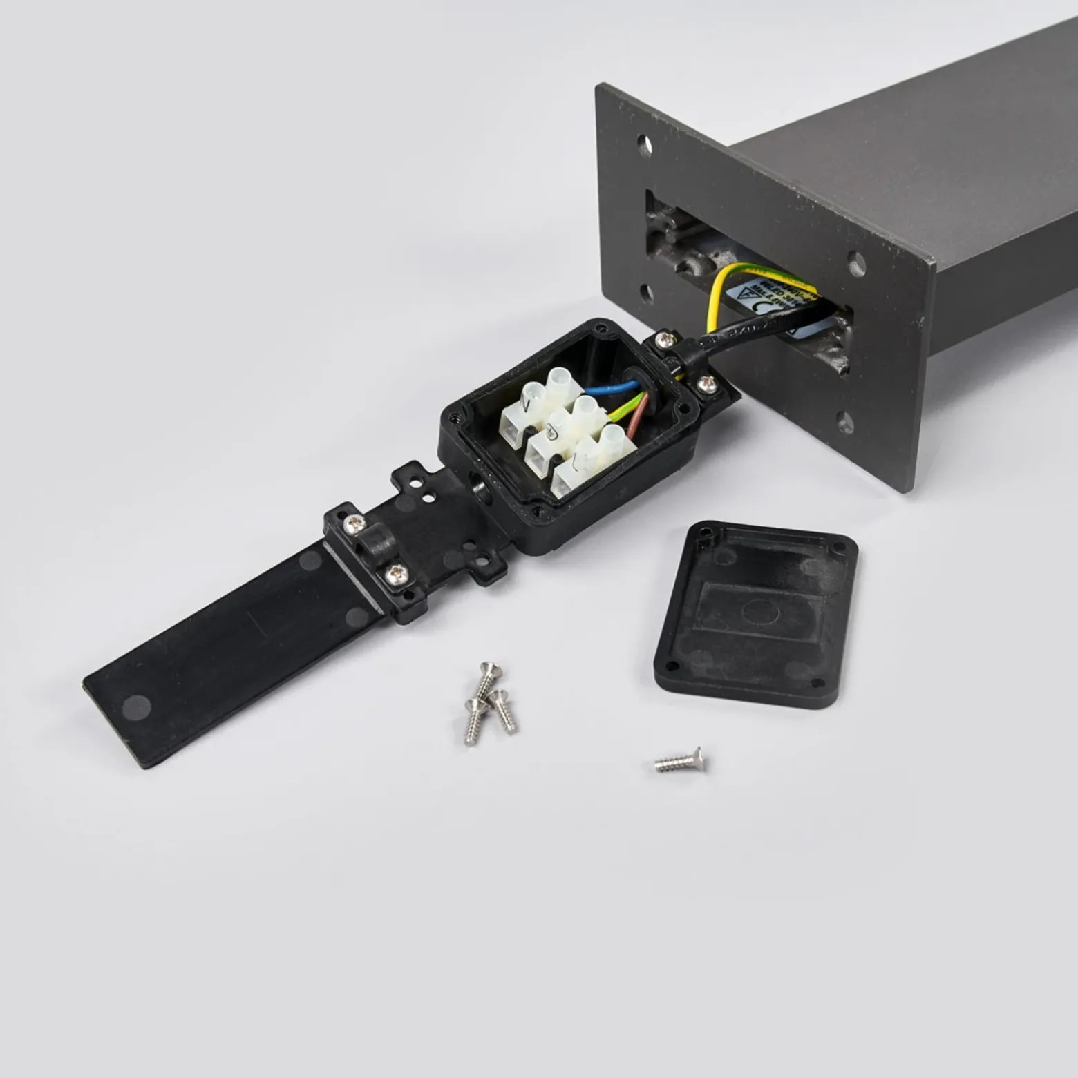 Bolardo luminoso LED Juvia de Lucande, 100 cm, detector de movimiento, IP54