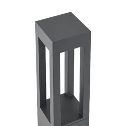 Bolardo luminoso LED Lienna de Arcchio, 60 cm, gris, metal, IP65