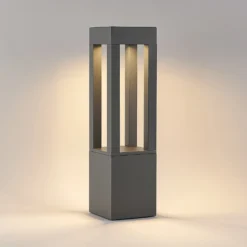 Bolardo luminoso LED Lienna de Arcchio, 60 cm, gris, metal, IP65