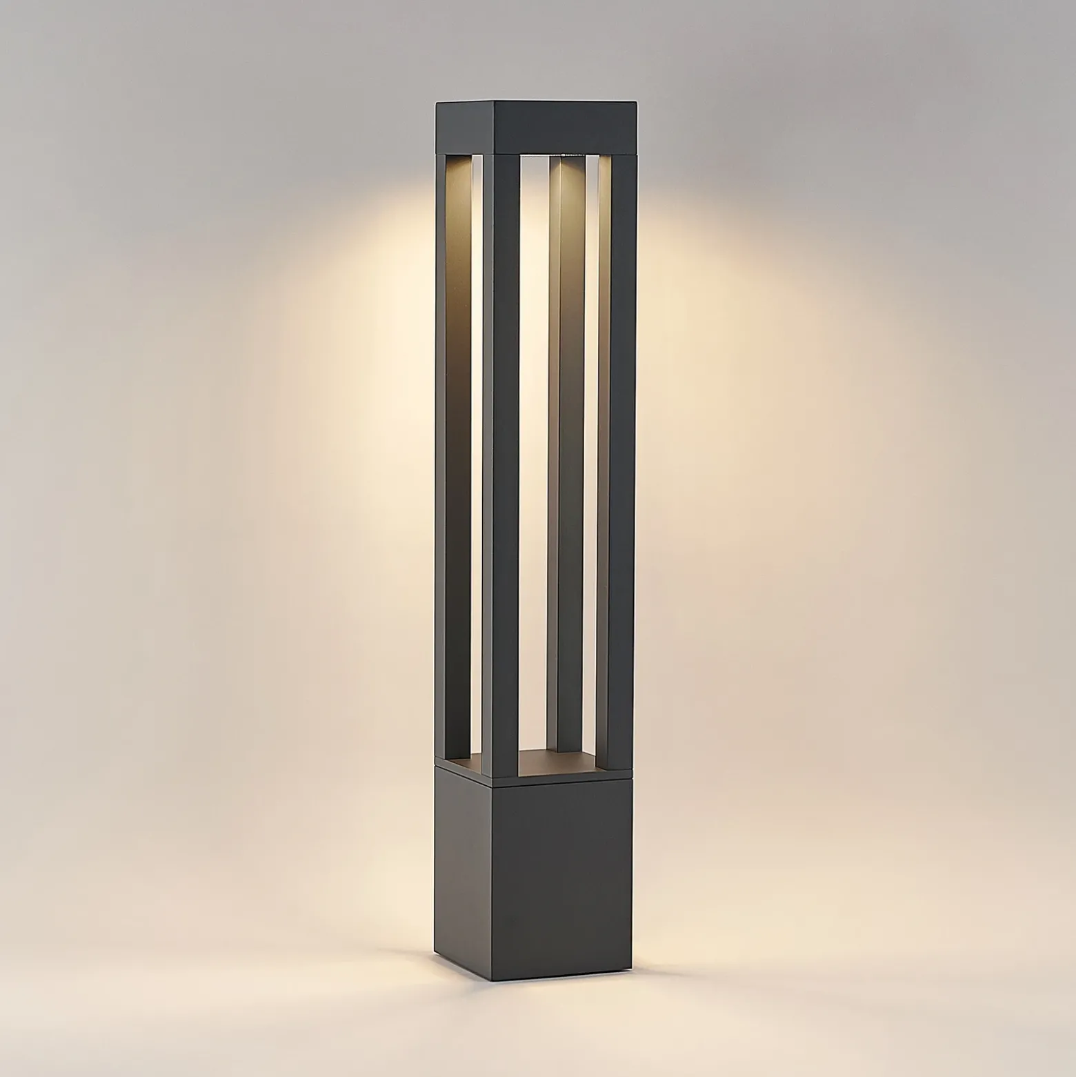 Bolardo luminoso LED Lienna de Arcchio, 90 cm, gris, metal, IP65