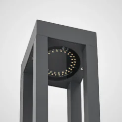 Bolardo luminoso LED Lienna de Arcchio, 90 cm, gris, metal, IP65