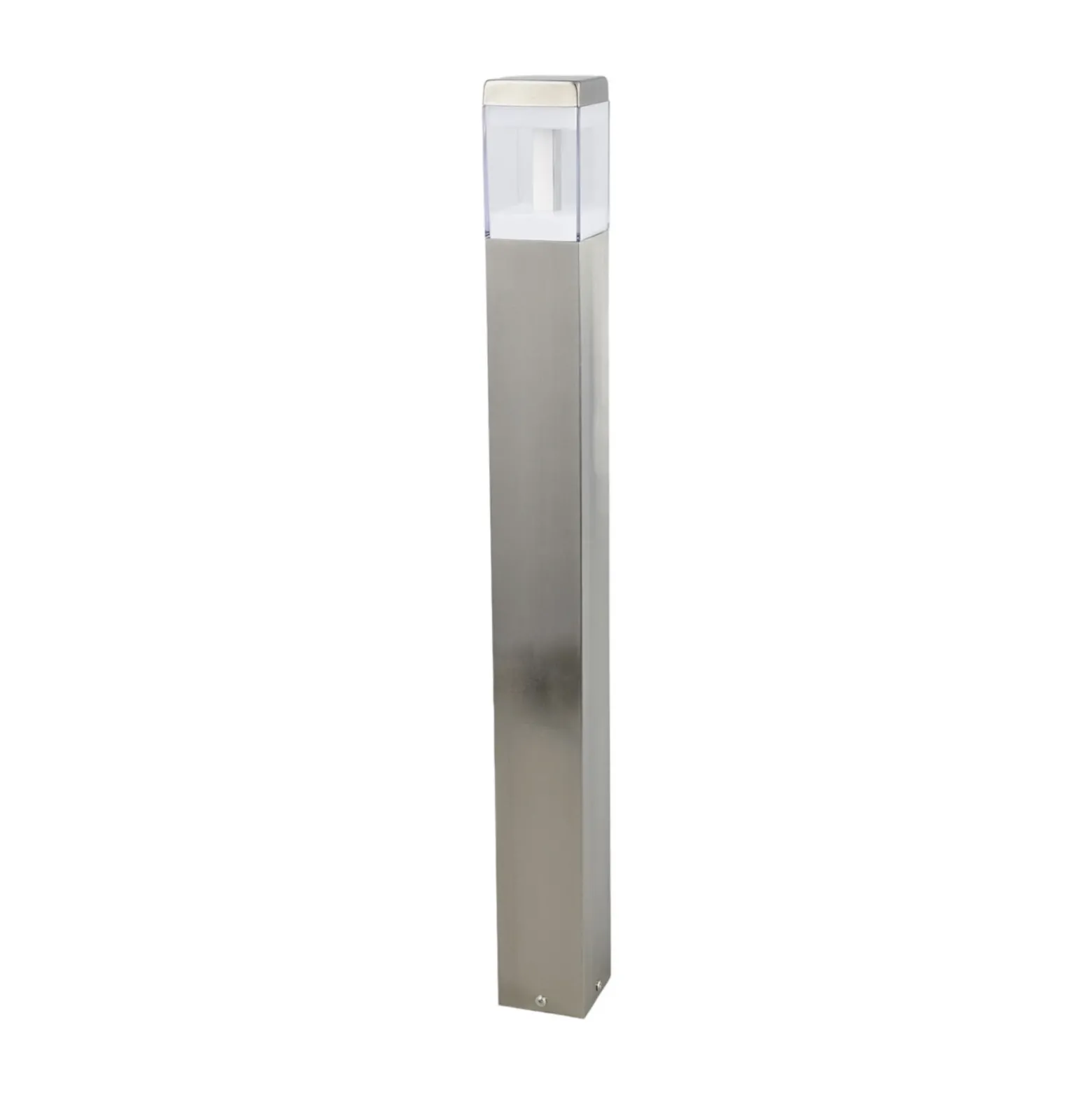 Bolardo luminoso LED Lindby Baily, altura 80 cm, acero inoxidable, IP44