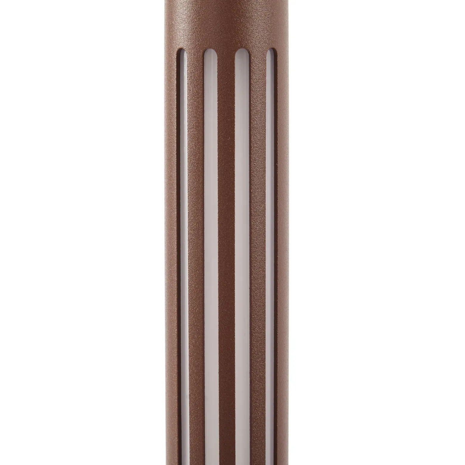 Bolardo luminoso LED Lindby Fjorya, altura 60 cm, marrón, IP65