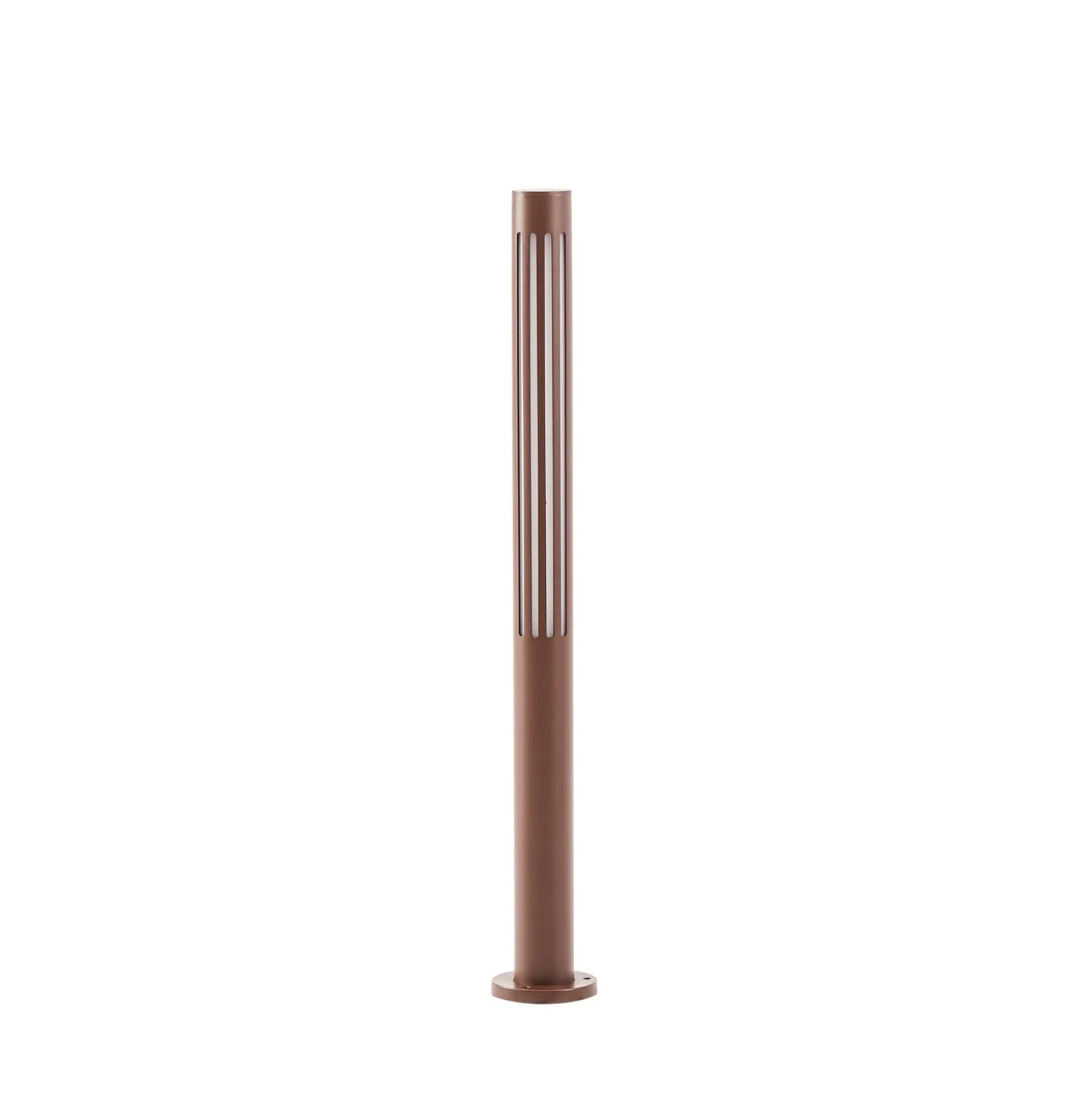 Bolardo luminoso LED Lindby Fjorya, altura 60 cm, marrón, IP65
