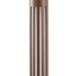 Bolardo luminoso LED Lindby Fjorya, altura 90 cm, marrón, IP65