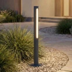Bolardo luminoso LED Lindby Liravel, altura 60 cm, antracita, IP65