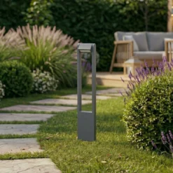 Bolardo luminoso LED Lindby Meloni, antracita, 65 cm, IP65 giratoria