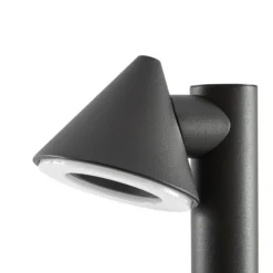 Bolardo luminoso LED Lindby Soran, negro, 100 cm, metal, IP44