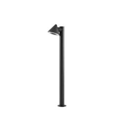 Bolardo luminoso LED Lindby Soran, negro, 100 cm, metal, IP44